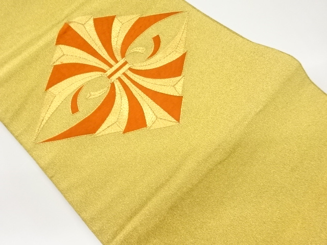 金駒刺繍抽象模様名古屋帯